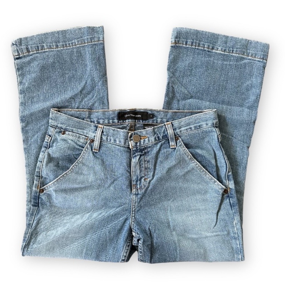 CALVIN KLIEN 90s Y2K Light Wash Cropped Capris - Picture 4 of 10